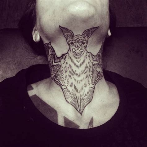 Discover The Wicked Elegance of Bat Throat Tattoos